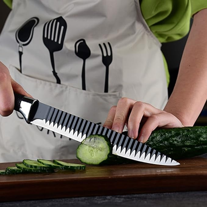 6 Pieces Black Knife Set