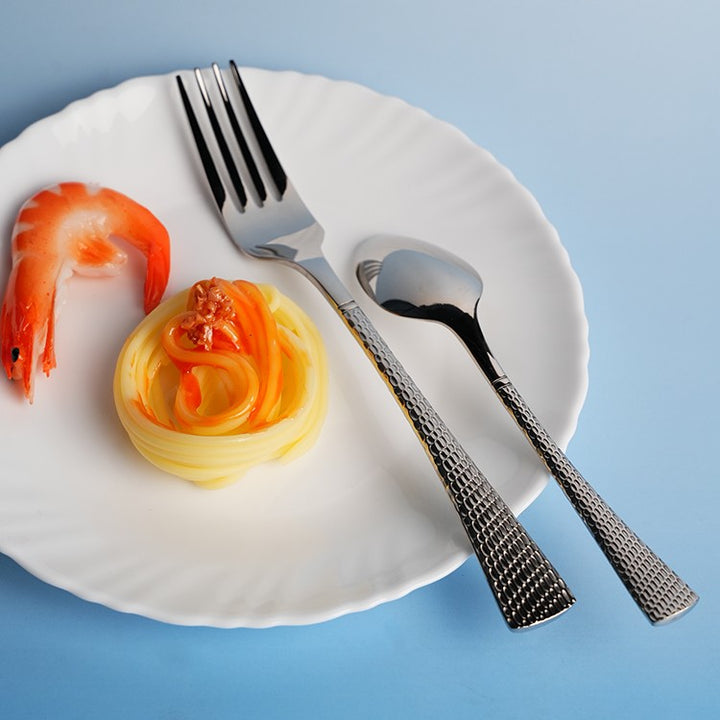 Sparkling Steel Mermaid Cutlery, Silver Set of 4, 16 & 24