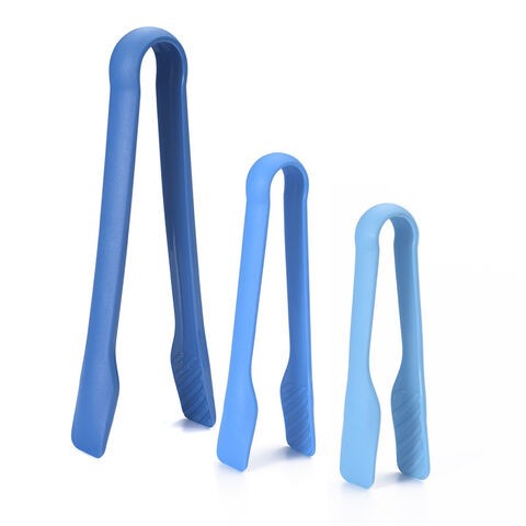 BERAM Plastic Kitchen Tongs Set of 3 Food Serving and BBQ Tongs for Bread Salad Fruit Buffet and Grilling Durable BPA Free Reusable Utility Tongs for Home Party and Daily Use