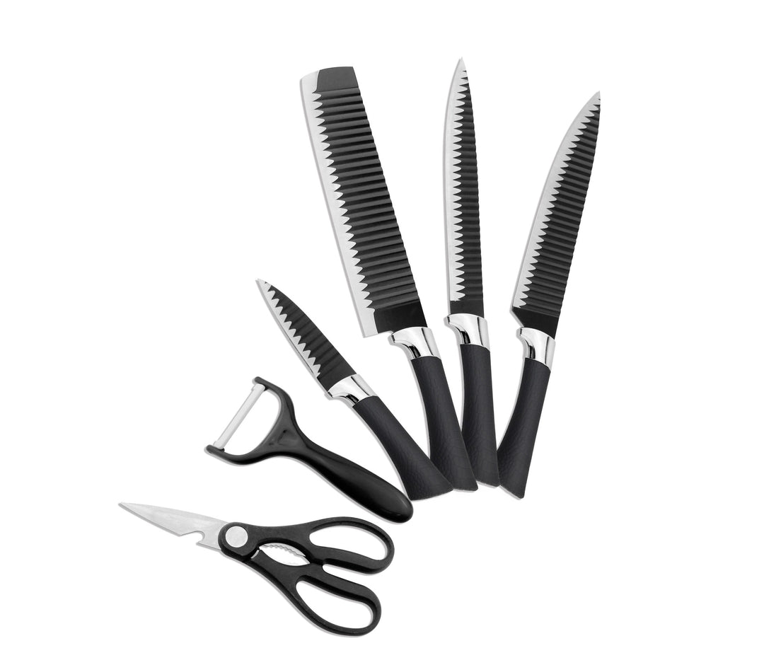 6 Pieces Leather Knife Set