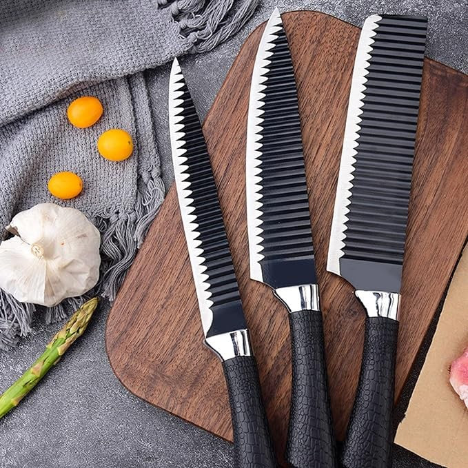 6 Pieces Leather Knife Set