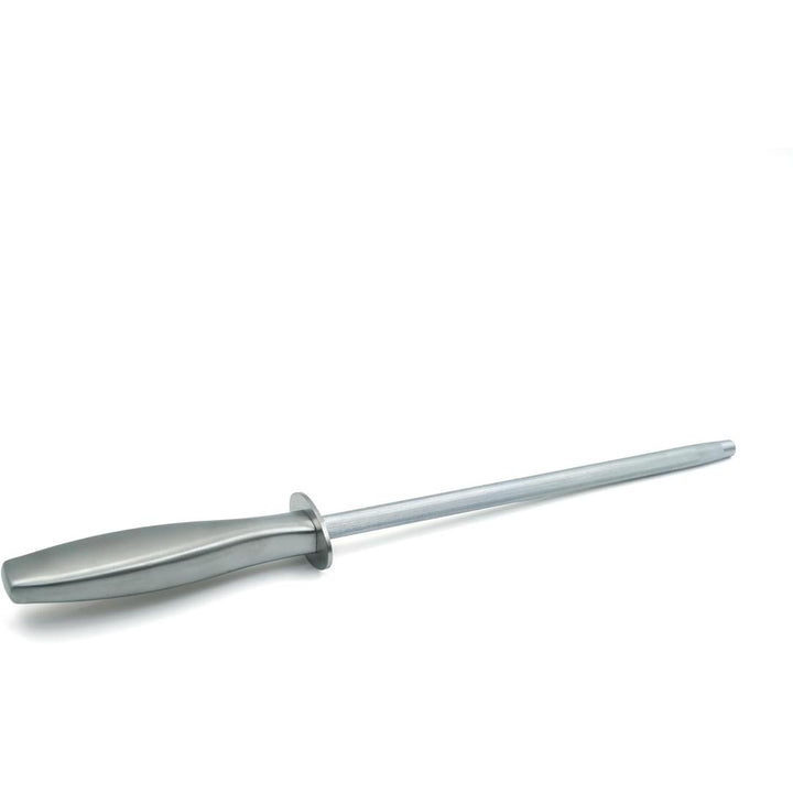 BERAM 8-Inch Carbon Steel Knife Sharpener with Stainless Steel Handle   Honing Rod for Sharpening and Edge Alignment Sleek & Durable Kitchen Essential  Restores Blade Edge for Kitchen Knives