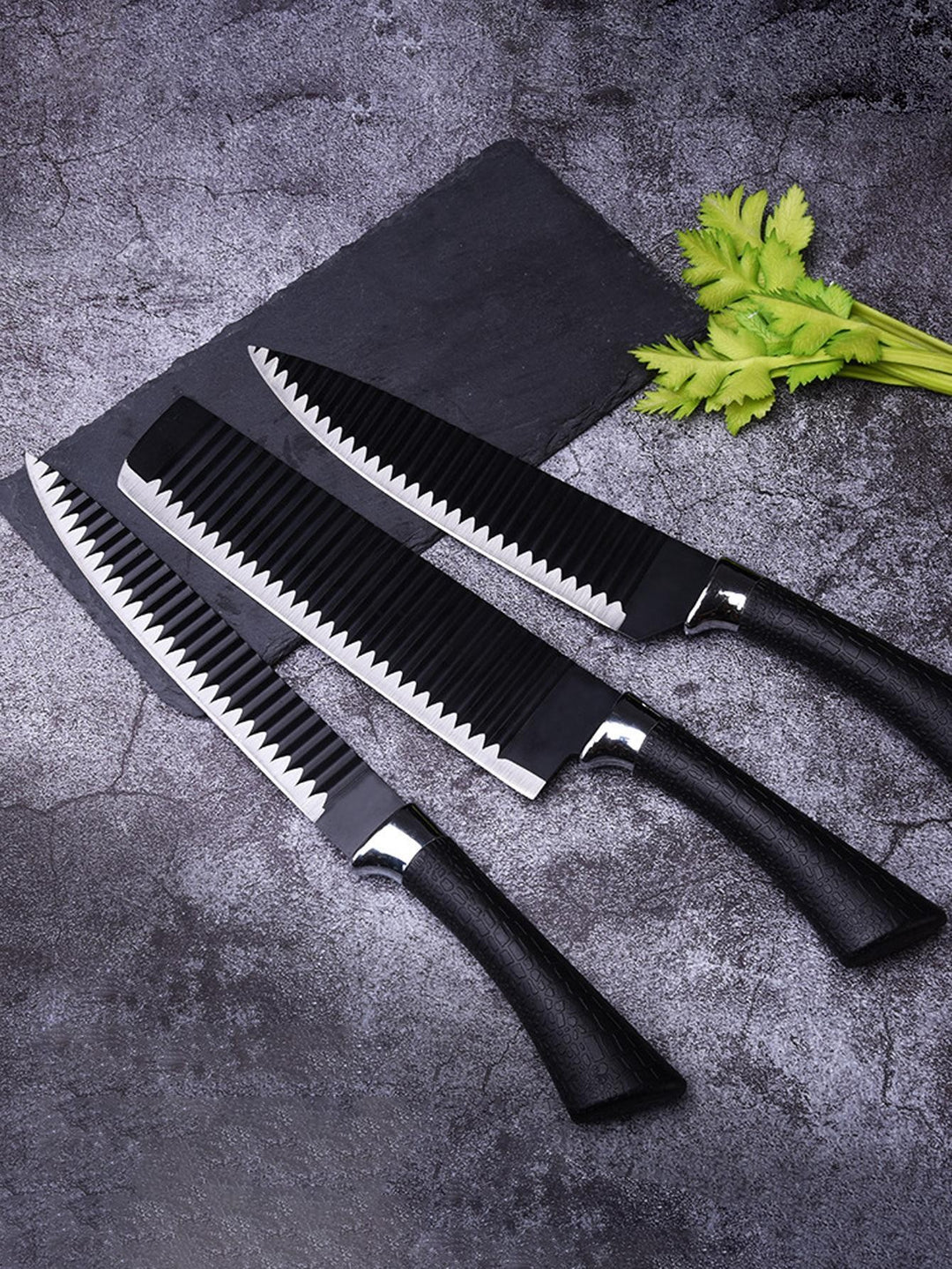 6 Pieces Leather Knife Set