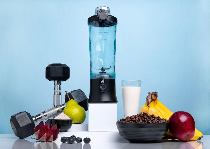 TR6 Blendmate Ultra Waterproof Portable Blender for Juices, Shakes & Smoothies – 230W Motor, 4000mAh Battery, Pulse Mode, LED Lights, 600ml Convertible Jar, Inbuilt Sipper & Carry Handle