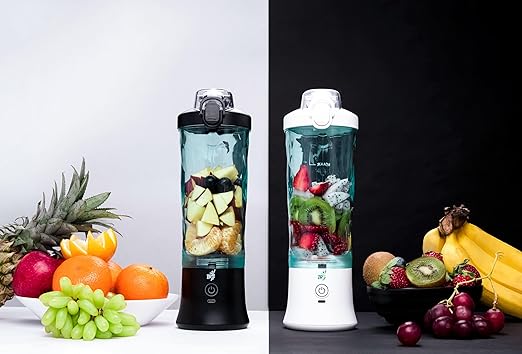 TR6 Blendmate Ultra Waterproof Portable Blender for Juices, Shakes & Smoothies – 230W Motor, 4000mAh Battery, Pulse Mode, LED Lights, 600ml Convertible Jar, Inbuilt Sipper & Carry Handle