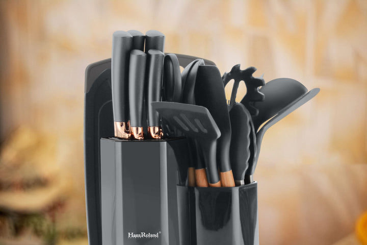 19 Pieces Kitchen Knife & Utensil Set