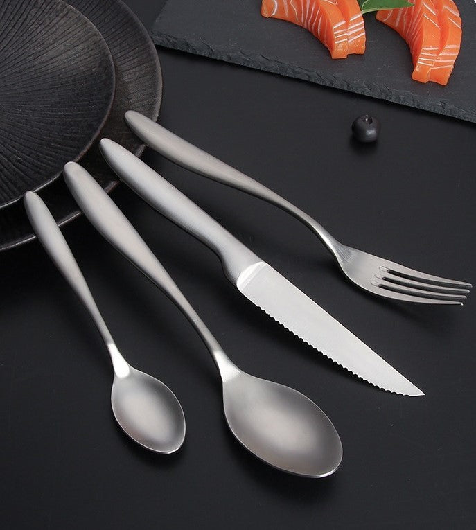 Silver Shine Steel Set of 4, 16 & 24