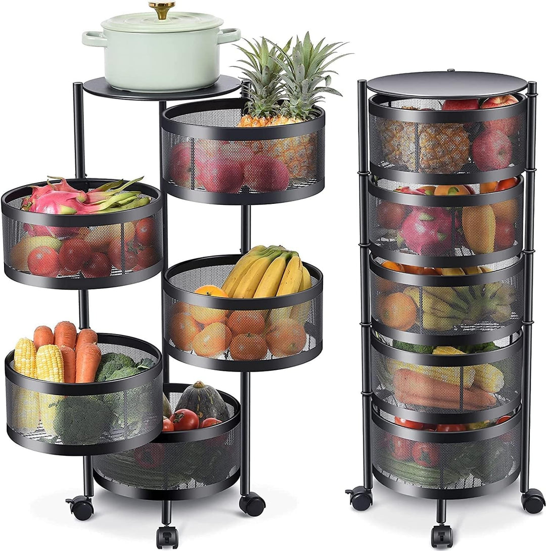 Movable 5-Tier Metal Rack