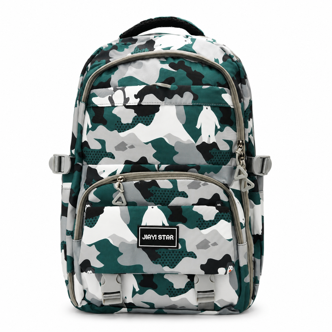 Urban Camo School Backpack, Large Capacity Camouflage Backpack with Multiple Compartments, Lightweight Student Book Bag with Side Bottle Pockets for School, College, Travel, Office & Daily Use