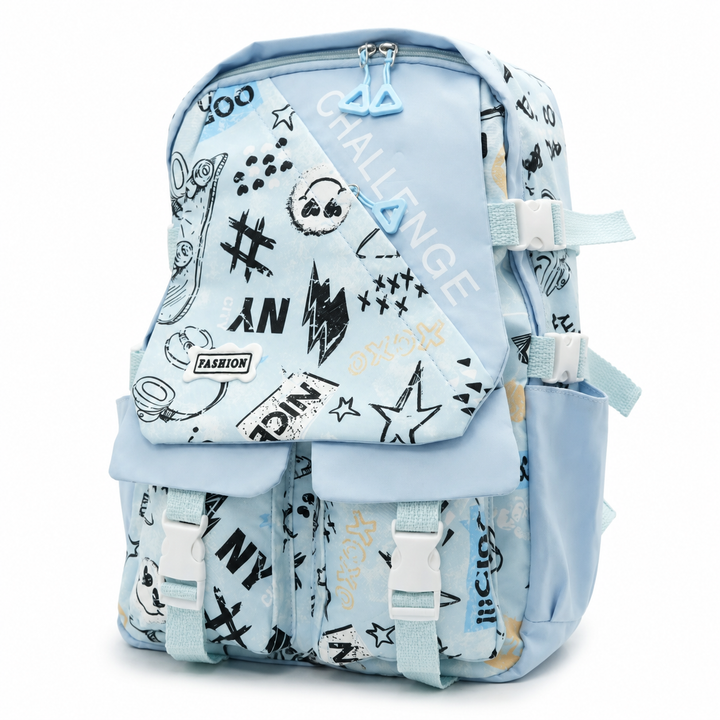 Sketch Art School Backpack 17 Inch, Lightweight Multi-Compartment Book Bag with Front Pocket, Side Pockets, Adjustable Shoulder Straps & Top Handle