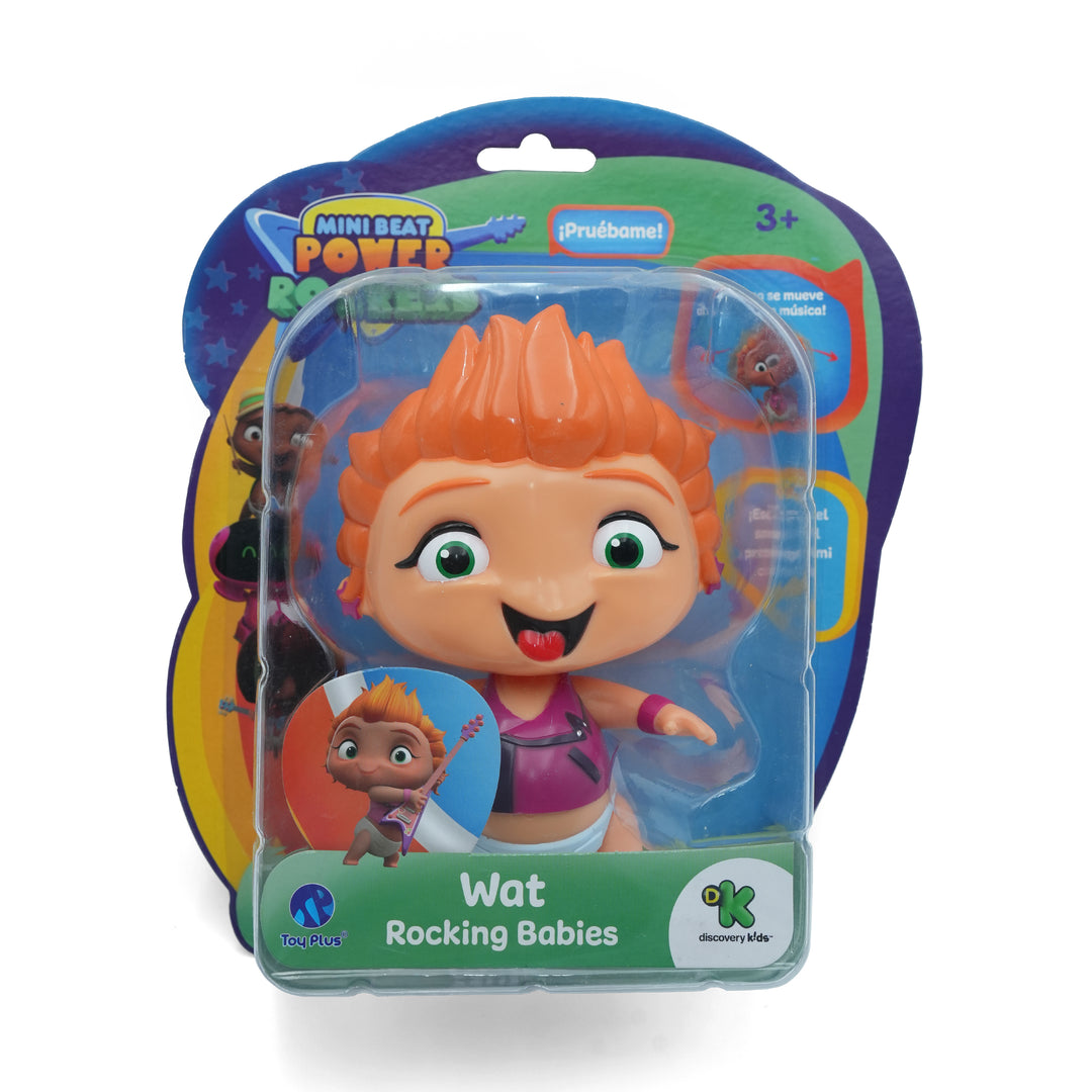 Toy Plus Mini Beat Power Rockers Wat Super Set – 3-Pack: Wat with Guitar, Rolling Rocker Wat Motorcycle Playset & Wat Rocking Babies Sound-Motion Doll – Discovery Kids Collectible Musical Toy Set for Kids Ages 3+