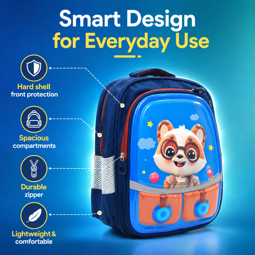 14.5 Inch School Backpack Lightweight Water-Resistant Book bag with Multiple Compartments, Padded Shoulder Straps & Side Bottle Pocket, Durable Daily Travel Bag