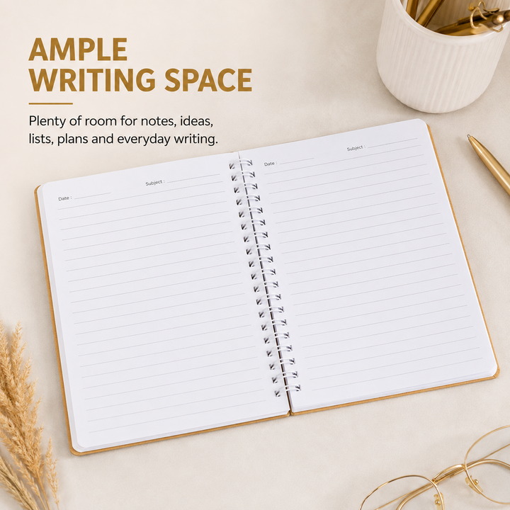 Calculator Spiral Notebook, Ruled Writing Notebook with Built-In Calculator, Spiral Bound Notebook for School, Office, Study, Notes, Journaling and Everyday Writing
