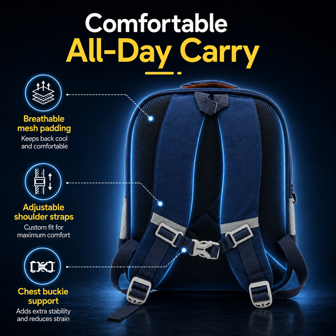 14.5 Inch School Backpack Lightweight Water-Resistant Book bag with Multiple Compartments, Padded Shoulder Straps & Side Bottle Pocket, Durable Daily Travel Bag