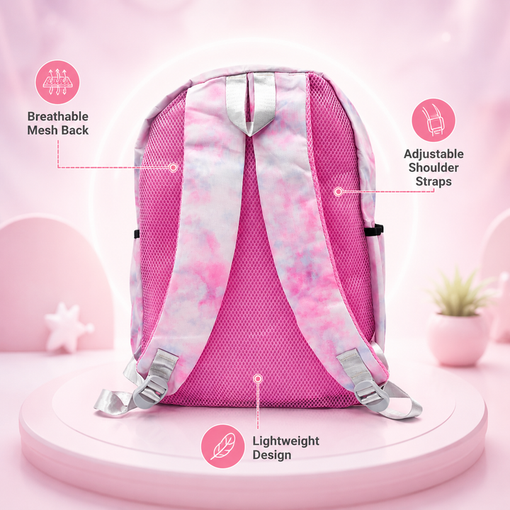 Magic Unicorn Pink 3-Piece School Backpack Set with Lunch Bag & Pencil Pouch, Large Capacity Lightweight School Bag with Adjustable Shoulder Straps for School, Travel & Everyday Use