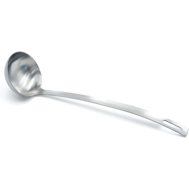 BERAM Soup Ladle Stainless Steel Soup Spoon Kitchen Tool Long Handle Chef Utensils Cooking Utensil Serving Spoon Food Grade Non-Deformable Compact Lightweight (6 CM)