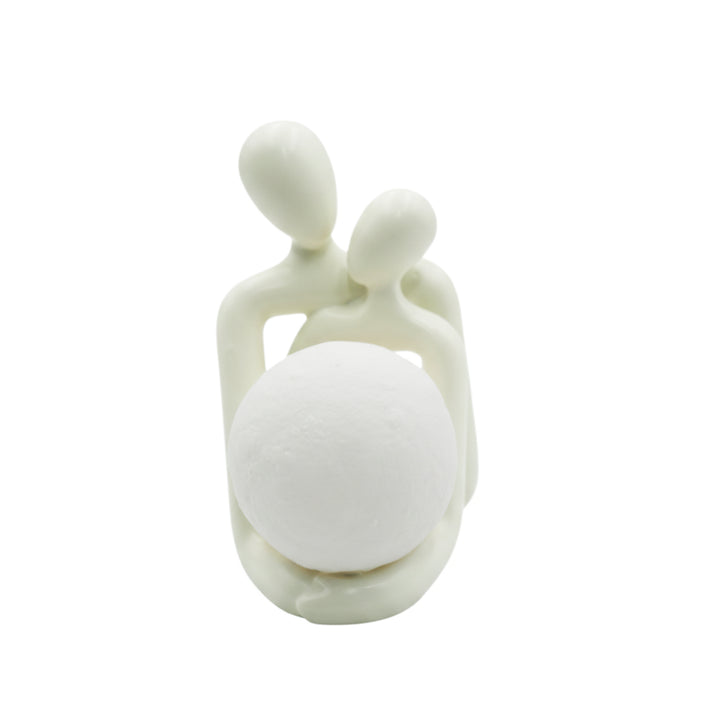 BERAM Cherished Hearts for Men & Women Unisex Romantic Heart lamp Sculpture Gift Modern Resin Décor for Couples Anniversary Wedding Valentine’s Day Home & Office Decoration