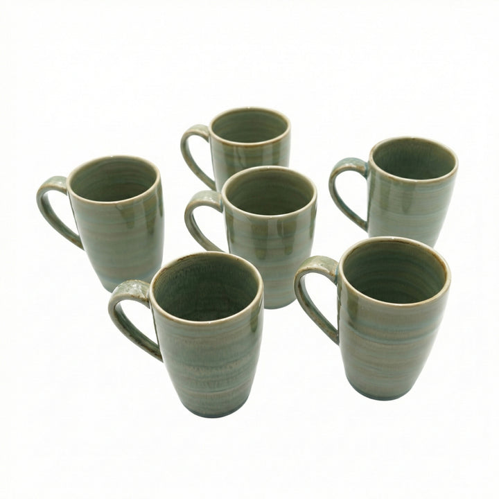 RAK Ceramic Coffee Mug Green  260ml Tea & Coffee Cups with Handle  Durable Glazed Cups for Home Office Café & Gift
