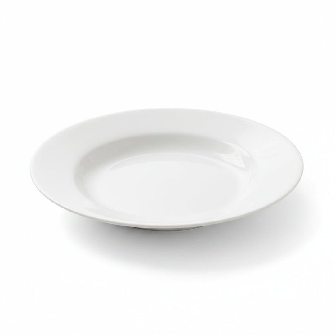 Luminarc White 4 PCS Ceramic Dinner Set  Soup Plate 22cm Dinner Plate 24cm Dessert Plate 19cm Bowl 9.5cm Tableware Set for Home & Restaurant