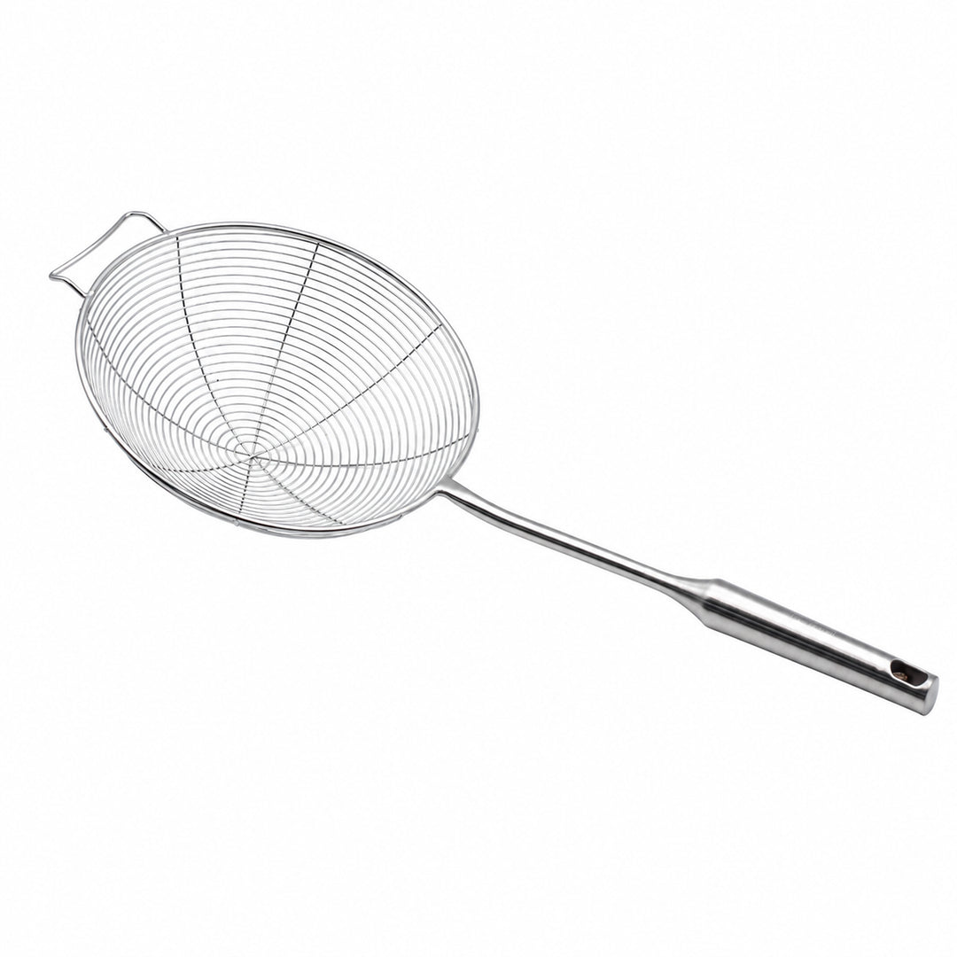 BERAM Stainless Steel Food Strainer Spatula, Large Size, for Frying, Steaming, and Grilling, Skimmer for Daily Use, Cooking Utensil, and Kitchen Tool (17CM)