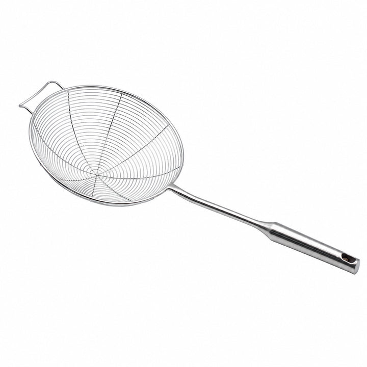 BERAM Stainless Steel Food Strainer Spatula, Large Size, for Frying, Steaming, and Grilling, Skimmer for Daily Use, Cooking Utensil, and Kitchen Tool (17CM)