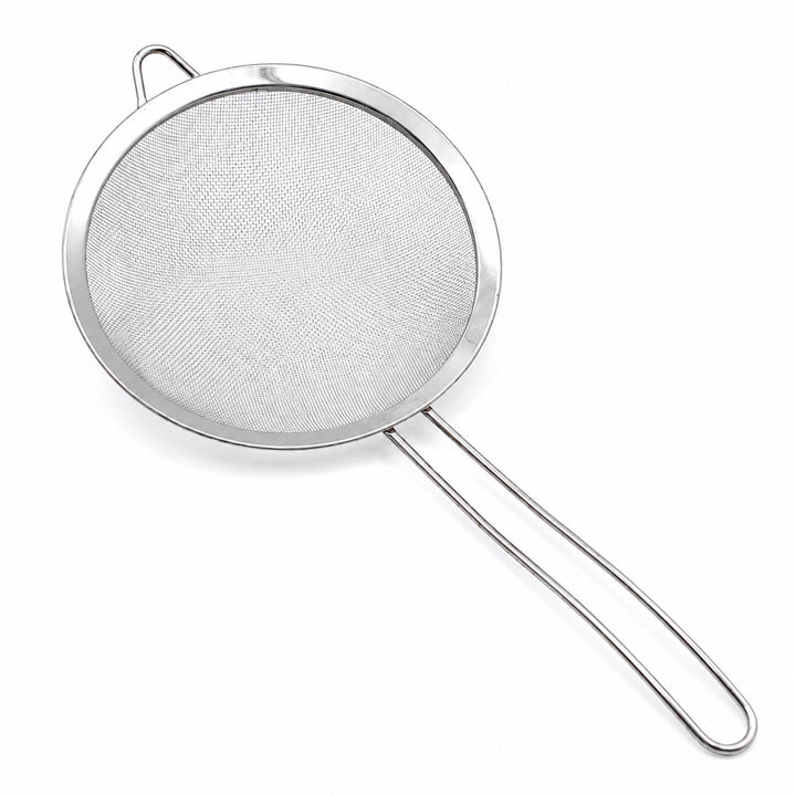 BERAM Strainer Spiral Design with Handle 304 Stainless Steel Sieve Sifting Cooking Utensil Daily Use Kitchen Tool Juice Strainer Pulp Separator 18 CM Food-Grade Durable Rust-Resistant