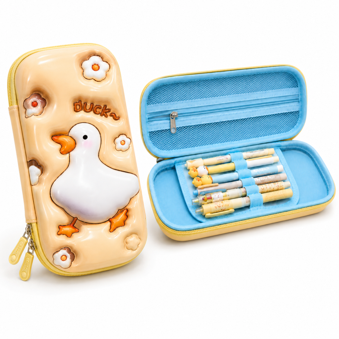 Pencil Case Large Capacity Durable Zipper Pencil Pouch Portable Stationery Organizer Multi-Purpose Pen Holder Bag for School Office Travel