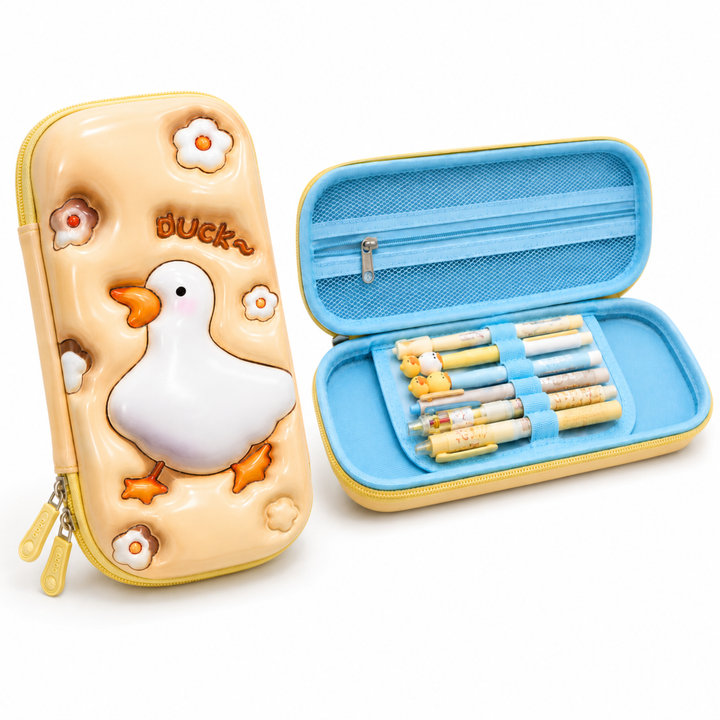 Pencil Case Large Capacity Durable Zipper Pencil Pouch Portable Stationery Organizer Multi-Purpose Pen Holder Bag for School Office Travel