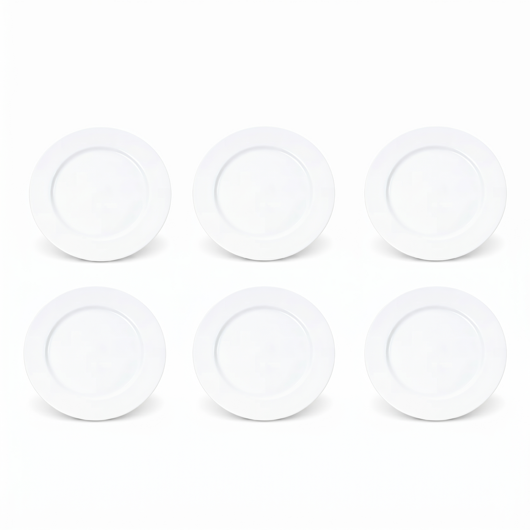 Luminarc White 4 PCS Ceramic Dinner Set  Soup Plate 22cm Dinner Plate 24cm Dessert Plate 19cm Bowl 9.5cm Tableware Set for Home & Restaurant