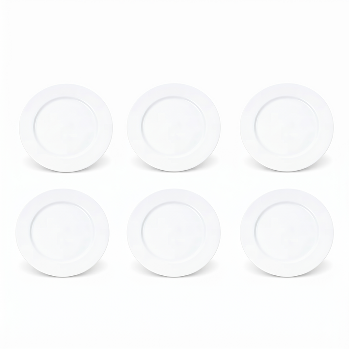 Luminarc White 4 PCS Ceramic Dinner Set  Soup Plate 22cm Dinner Plate 24cm Dessert Plate 19cm Bowl 9.5cm Tableware Set for Home & Restaurant