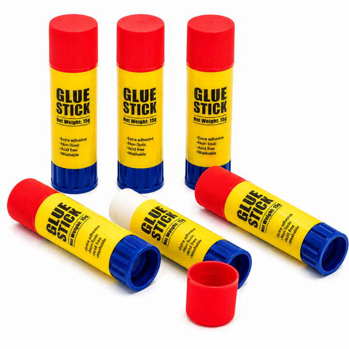 Glue Sticks for Paper Crafts – Strong Adhesive Glue Stick Set, Smooth Application, Quick Dry, Non-Toxic, Mess-Free Craft Glue for Office, School & DIY Projects