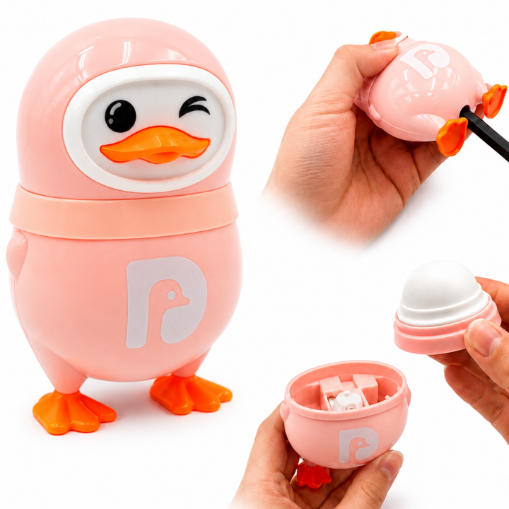 Penguin Pencil Sharpener with Eraser, 2-in-1 Cute Penguin-Shaped Pencil Sharpener, Built-In Pencil Shavings Container, Compact Stationery Sharpener for Students, School, Office & Drawing