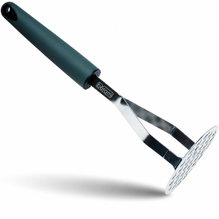 BERAM Potato Masher, Ricer for Vegetables, Stainless Steel with Comfortable Handle, Lump Free Tool, Perfect For Mashing Potatoes, Apples, Beans, Peas, and More, Heavy Duty Kitchen Tool