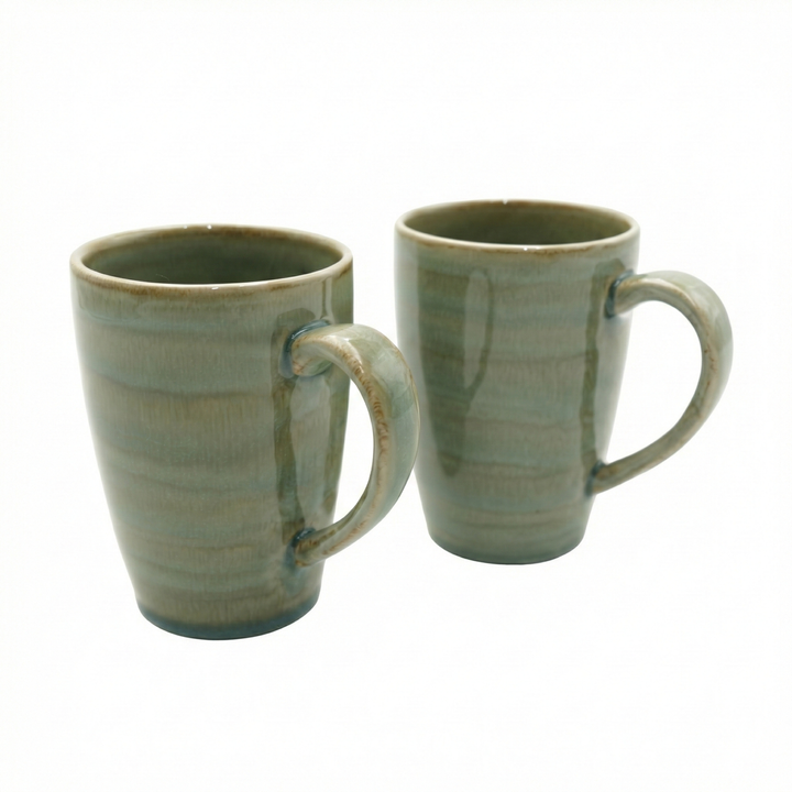 RAK Ceramic Coffee Mug Green  260ml Tea & Coffee Cups with Handle  Durable Glazed Cups for Home Office Café & Gift