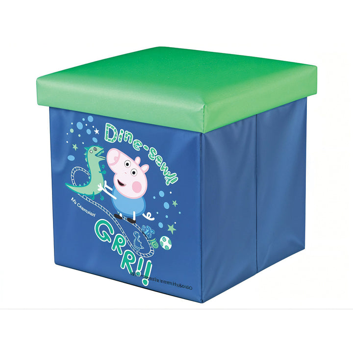 Hasbro Peppa Pig Kids’ Storage Ottoman – Foldable Storage Box with Padded Lid, Durable and Easy Assembly, Ideal for Toy and Stuffed Animal Storage, Supports Up to 60kg Seat Weight, Fun Peppa Pig Design, 3-Year Warranty