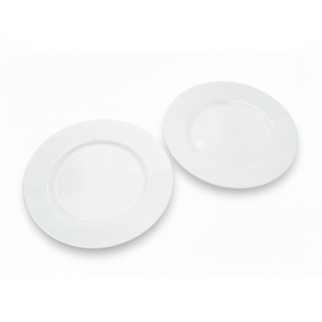 Luminarc White 4 PCS Ceramic Dinner Set  Soup Plate 22cm Dinner Plate 24cm Dessert Plate 19cm Bowl 9.5cm Tableware Set for Home & Restaurant