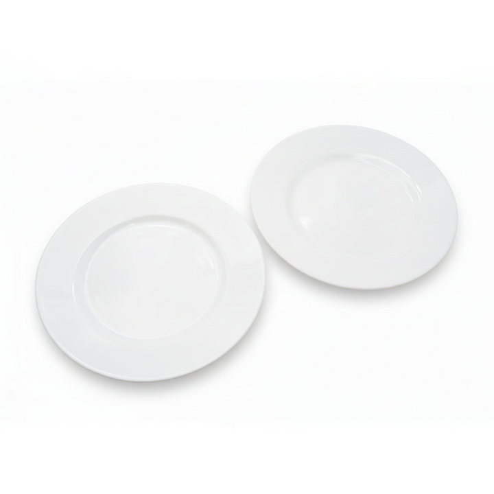 Luminarc White 4 PCS Ceramic Dinner Set  Soup Plate 22cm Dinner Plate 24cm Dessert Plate 19cm Bowl 9.5cm Tableware Set for Home & Restaurant