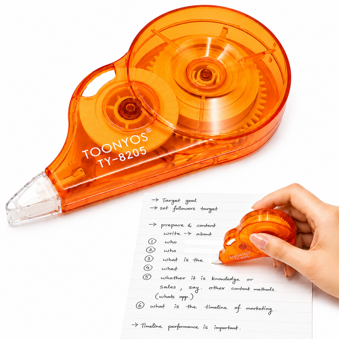Correction Tape, Quick Dry White-Out Tape Roller, Smooth Writing Correction Tape for School, Office, Notes, Documents, Journaling and Everyday Writing