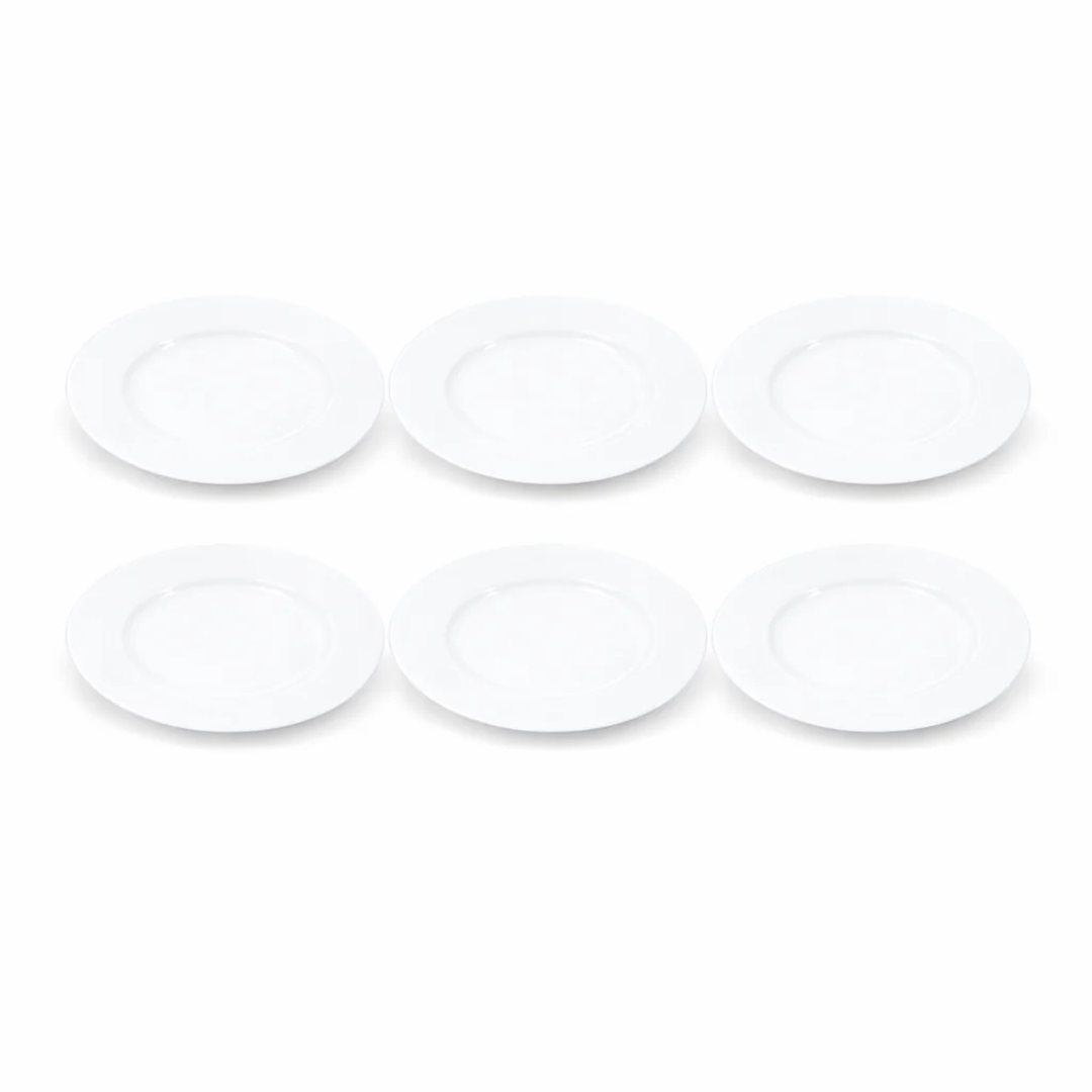 Luminarc White 4 PCS Ceramic Dinner Set  Soup Plate 22cm Dinner Plate 24cm Dessert Plate 19cm Bowl 9.5cm Tableware Set for Home & Restaurant