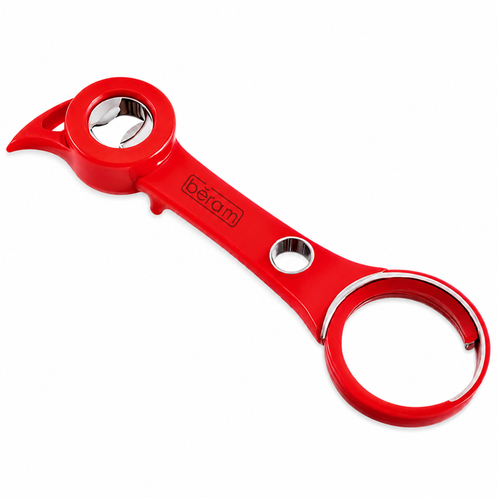 BERAM Can Opener 6-in-1 Multiopener – Multifunctional Jar, Bottle, Pull Tab, and Seal Opener – Ergonomic Lid Opener Tool for Weak Hands and Seniors – Kitchen Essential