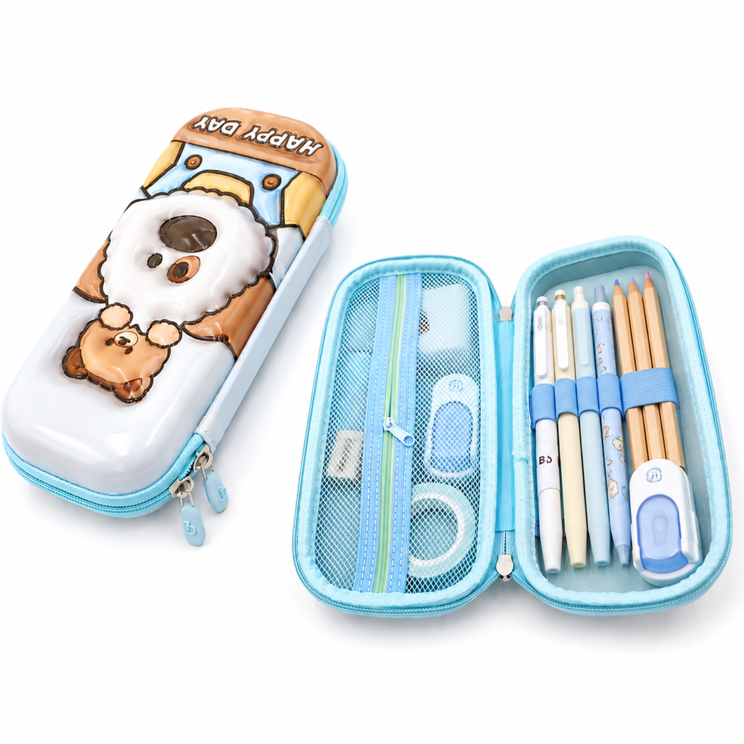 Pencil Case Large Capacity Durable Zipper Pencil Pouch Portable Stationery Organizer Multi-Purpose Pen Holder Bag for School Office Travel