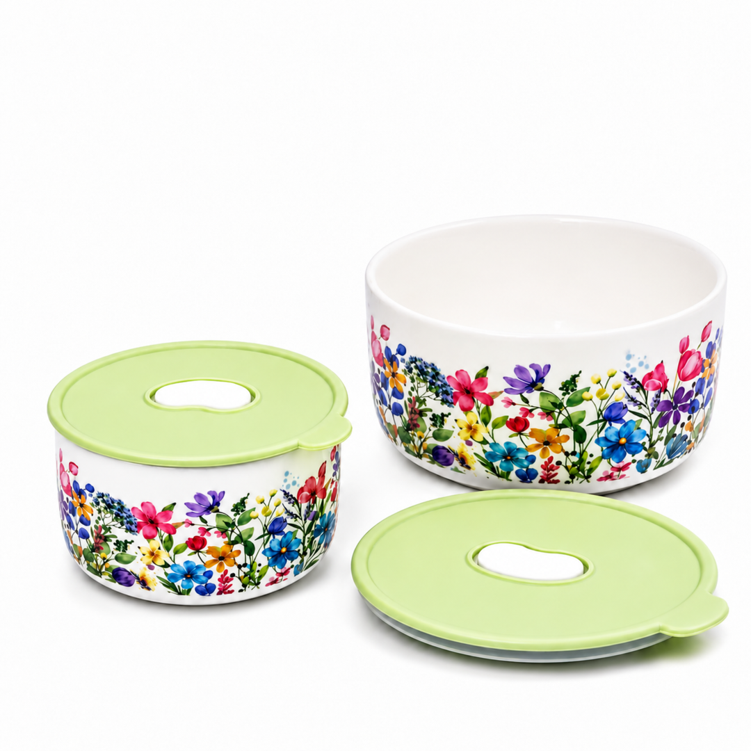 Ceramic Bowl Set Premium Porcelain Storage and Serving Bowls Microwave and Dishwasher Safe Soup Rice Snack Cereal Meal Prep Bowls Modern Kitchen Food Container Set