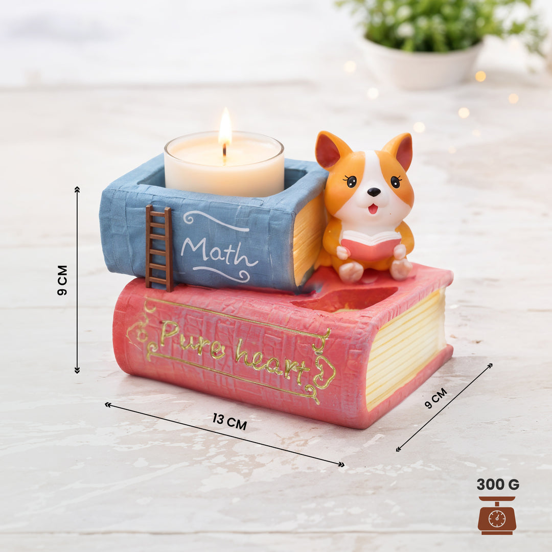 Reading 2Pcs Set Pig and Puppy Design Flower Pot Polyresin Decorative Planter for Succulents Mini Plants Indoor Outdoor Home Office Desk Décor Pen Pencil Holder Propagator Kit