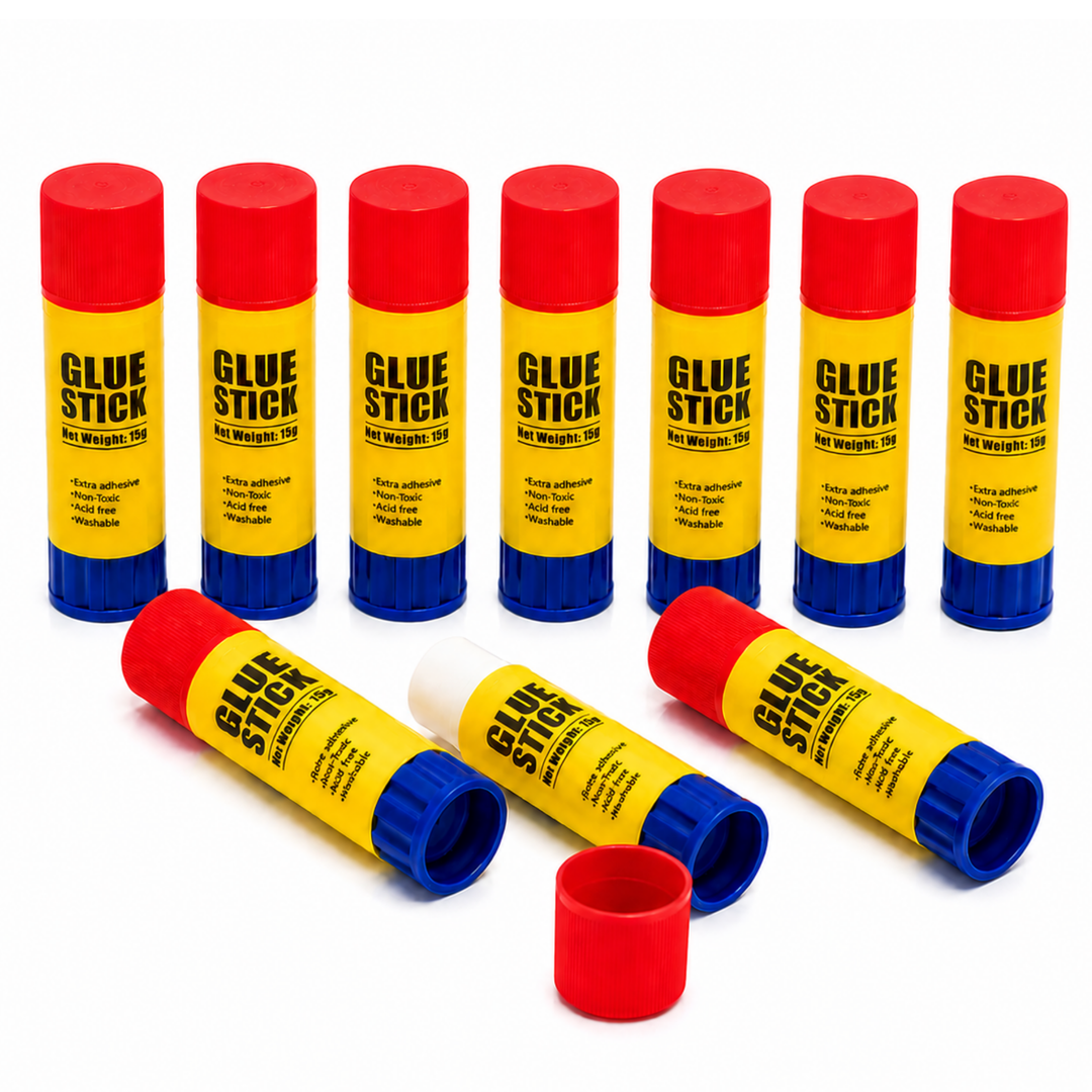 Glue Sticks for Paper Crafts – Strong Adhesive Glue Stick Set, Smooth Application, Quick Dry, Non-Toxic, Mess-Free Craft Glue for Office, School & DIY Projects
