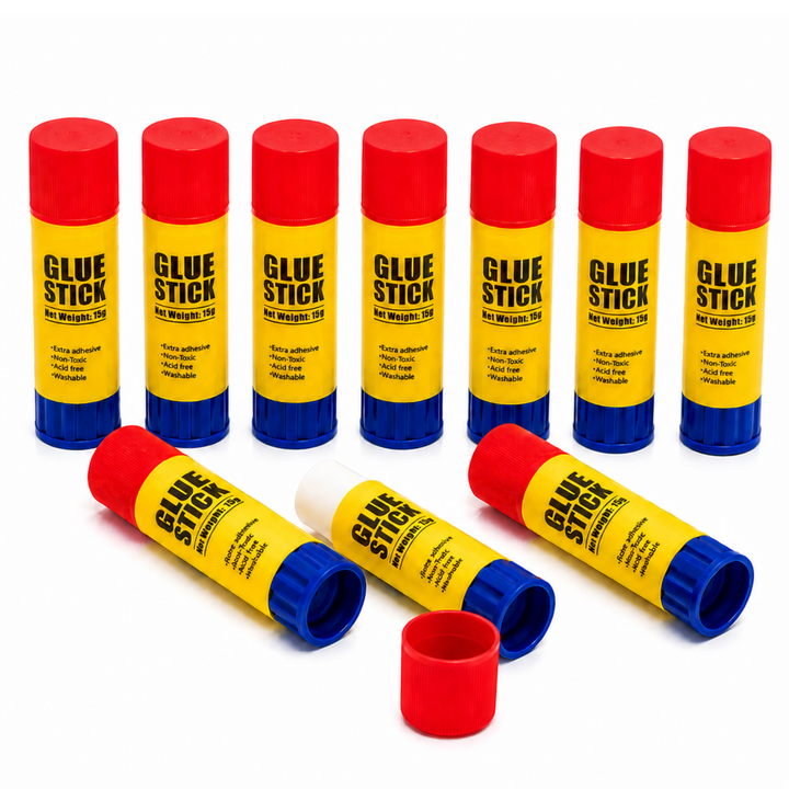 Glue Sticks for Paper Crafts – Strong Adhesive Glue Stick Set, Smooth Application, Quick Dry, Non-Toxic, Mess-Free Craft Glue for Office, School & DIY Projects