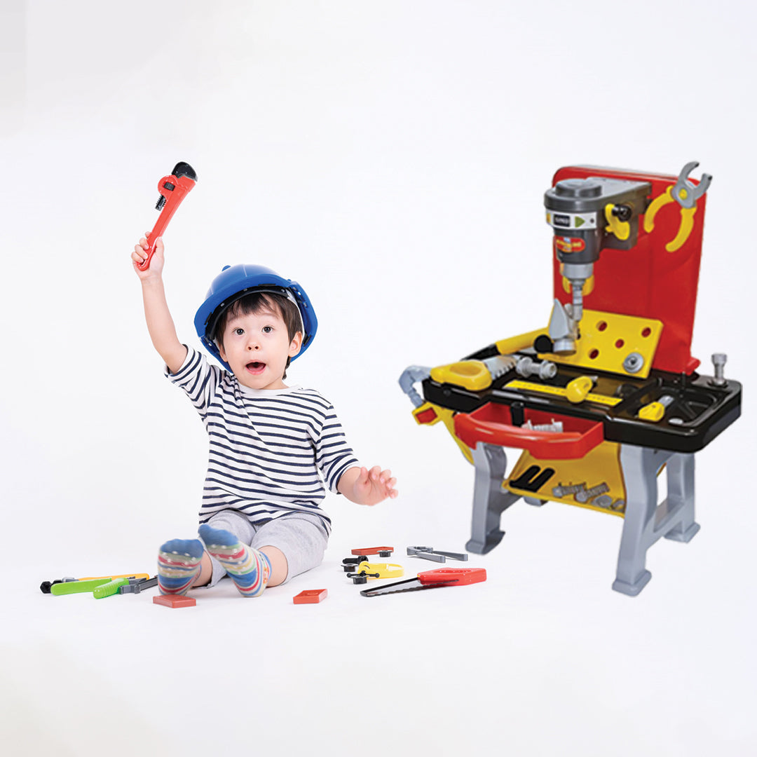 Parkfield Hand Tool Playset – 33-Piece Kids Workshop Bench Toy with Tools, Drill & Accessories | Educational Construction Toy for Toddlers Ages 3+ | Encourages Imaginative Role Play & Fine Motor Skills | 49 x 64 x 31 cm Setup Size