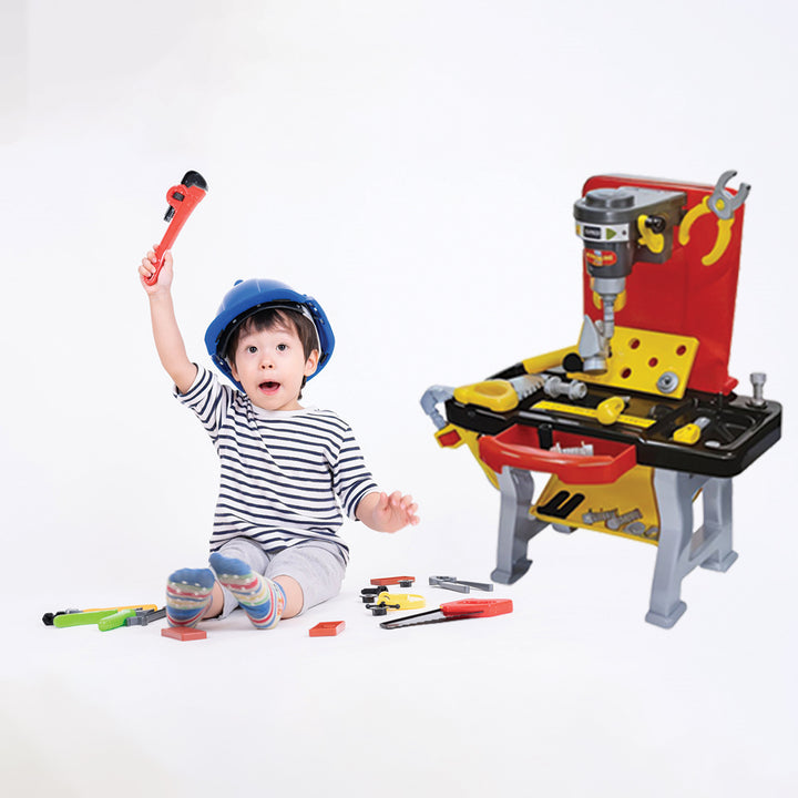 Parkfield Hand Tool Playset – 33-Piece Kids Workshop Bench Toy with Tools, Drill & Accessories | Educational Construction Toy for Toddlers Ages 3+ | Encourages Imaginative Role Play & Fine Motor Skills | 49 x 64 x 31 cm Setup Size