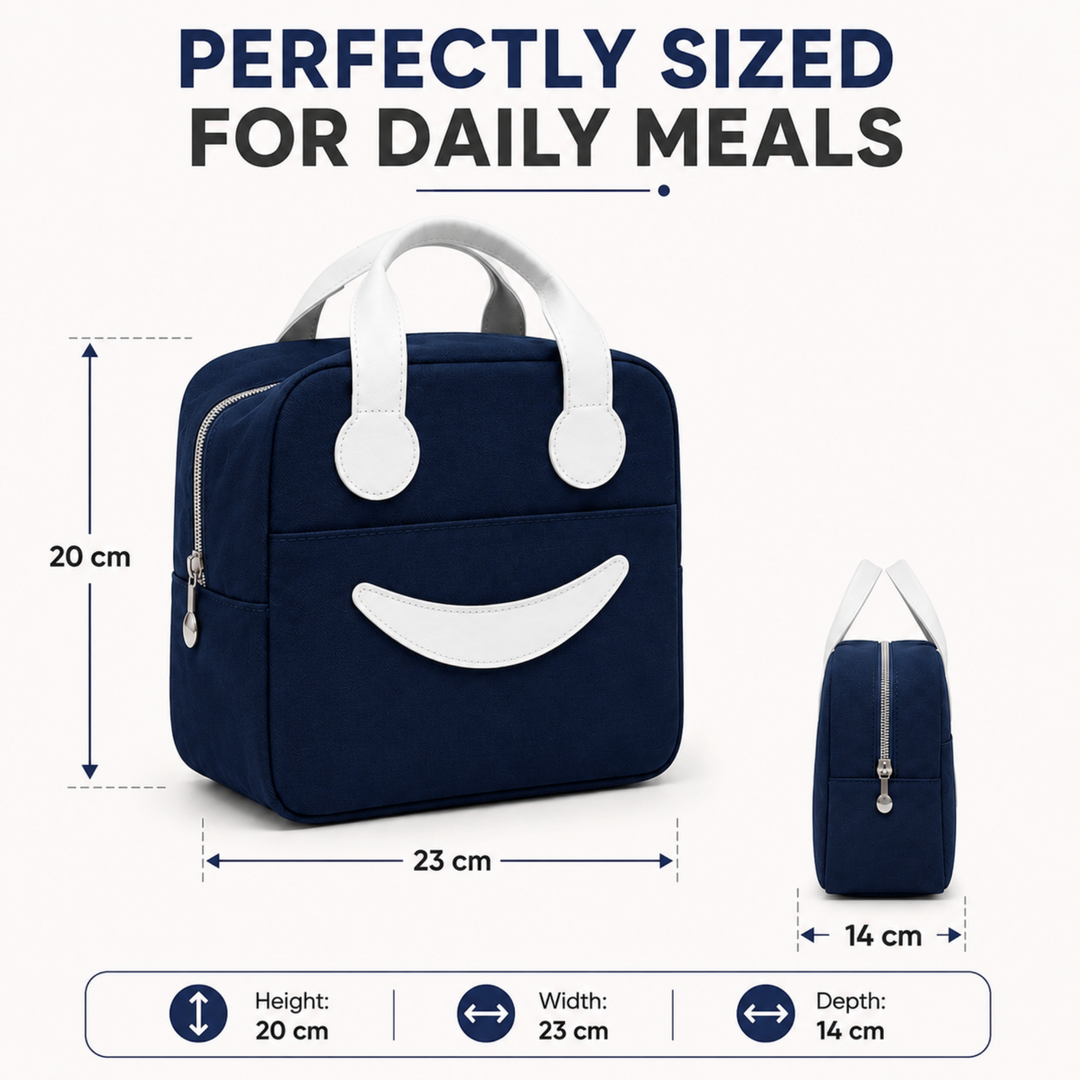 Insulated Lunch Bag, Reusable Thermal Lunch Tote with Zipper Closure, Lightweight Lunch Box Carry Bag for Office, School, Travel, Picnic, Work and Daily Meal Storage