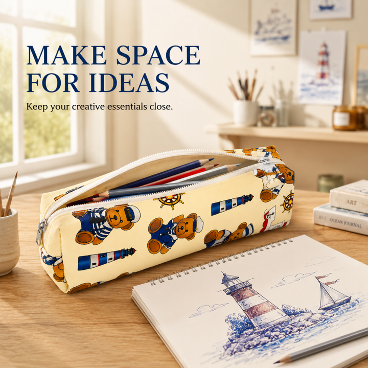 Pencil Pouch, Multipurpose Zipper Pouch for Stationery, Pens, Pencils, School Supplies, Office Essentials and Everyday Organization