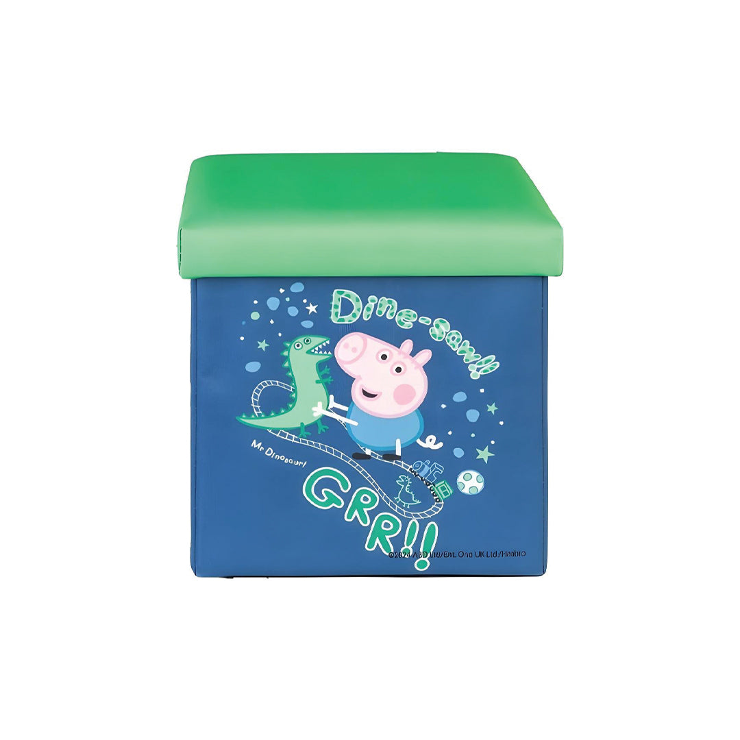 Hasbro Peppa Pig Kids’ Storage Ottoman – Foldable Storage Box with Padded Lid, Durable and Easy Assembly, Ideal for Toy and Stuffed Animal Storage, Supports Up to 60kg Seat Weight, Fun Peppa Pig Design, 3-Year Warranty